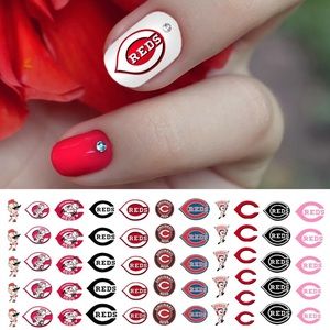 BO/GO$6 Cincinatti Reds Baseball Nail Decals MLB